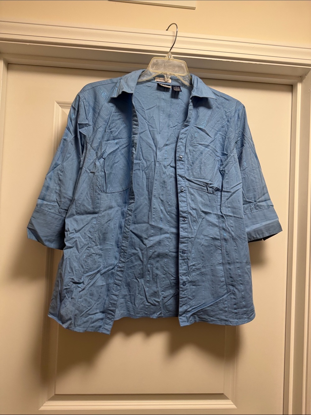 Light Blue women’s Casual Button-Up Shirt Jacket